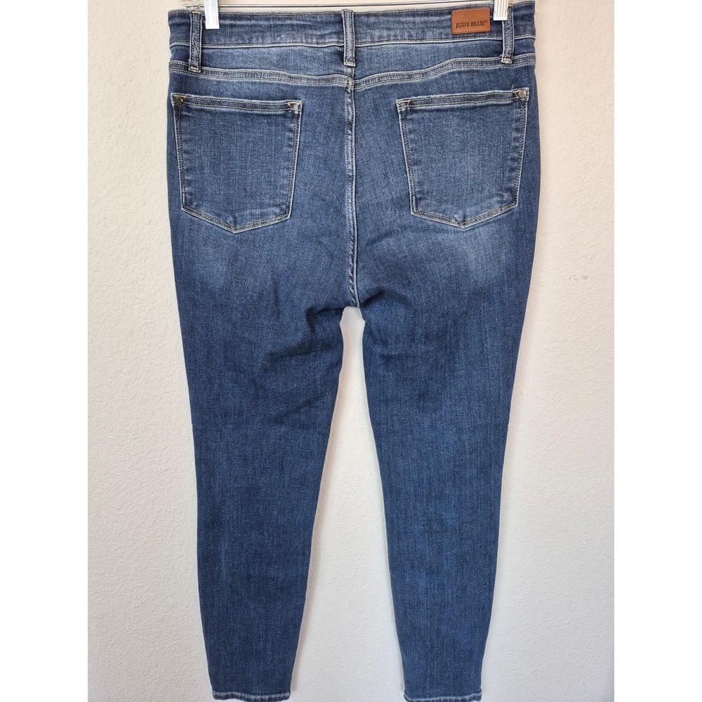 Judy Blue Skinny Fit Button Fly Jeans Medium Wash High Rise Size 15/32 - Picture 4 of 9